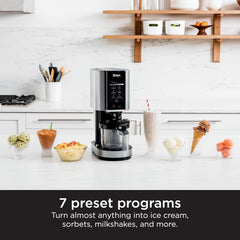 Ninja CREAMi Deluxe Ice Cream & Frozen Treat Maker for Ice Cream, Sorbet, Milkshakes, Frozen Yogurt, & More, 11-in-1, XL Capacity, Silver, Includes (2) Family-Sized 24 oz. Tubs, NC501