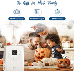 LEVOIT OasisMist 1000S (10L) Smart Humidifier for Home Large Room Bedroom, Last 100 Hours Suitable for Indoor Plant, Cover up to 600ft², Easy Top Fill, Remoter & Voice Control, Auto Mode, Quiet, White