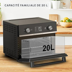 Moulinex Oven, 33 L, Rotating heat, Advanced convection, 6 cooking modes, Thermostat adjustable up to 240°C, Timer 120 min, Reversible grill, Silicone oven mitts, Optimo Black OX464811