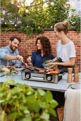 WMF Master-Grill électrique, 2400W, Grande surface 28x50cm, Revêtement antiadhésif, Plaques amovibles compatibles lave-vaisselle, Inox 18/10 Cromargan, Lono 0415280011