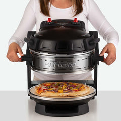 Ariete Pizza Oven 918, Pizza 4 Minutes, 5 Cooking Levels, Refractory Plate for Heating, Wooden Blades Included, Maximum Temperature 400°C, 1200W, White