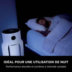 Shark NeverChange jusqu'à 5 ans Purificateur d'air MAX intérieur, Couvre 130m², Filtre HEPA 5 ans, Capture 99,97% allergènes, Mode automatique, Silencieux, LED, Blanc HP300EU