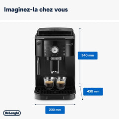 De'Longhi Magnifica S ECAM11.112.B, Automatic Coffee Machine / Espresso Bean to Cup with Milk Nozzle, with 4 One-Touch Recipes, Soft-Touch Control Panel, 1450 W, Black