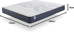NATURALEX - Matelas PerfectSleep 180x200 - Épais 30 cm - Soutien Mousse à mémoire de Forme - Accueil Blue Latex - Confort Ferme - Respirant - 7 Zones - Réversible - Haute Densité - Fabriqué en Europe