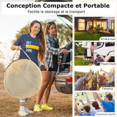Tente Bulle à Ouverture Instantanée pour 6 à 10 Personnes Tente Dôme d'Extérieur 328 x 328 cm Résistante Aux Intempéries Transparent