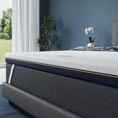 BedStory Mattress Topper 160 x 200 cm, Thickness 10 cm, Memory Foam Mattress Topper 160 x 200 cm Gel Infused Ergonomic Mattress Topper, High Density Ventilation, Hypoallergenic Washable Cover