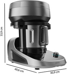 Cecotec Robot de Cuisine Mambo Black. 23 Fonctions, 10 Niveaux de Température, 1700W, 2,5 kg de Pâte, Cruche de 3,3L, 10 Vitesses, Minuterie, Température Réglable de 37 °C à 120 °C