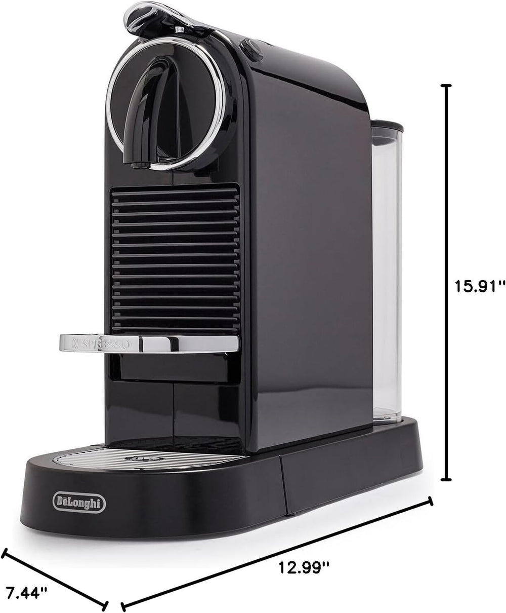 Nespresso CitiZ Coffee and Espresso Machine by De'Longhi with Milk Frother, Black, 9.3 x 14.6 x 10.9 inches