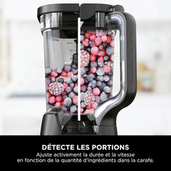 Ninja Detect Power Blender Processor Pro 3-in-1, Blender 1200W, Mixing Bowl, Blender Blade, Individual Cup, Container, Knead, Blender, Chopping & Mixing, Black, TB401EU