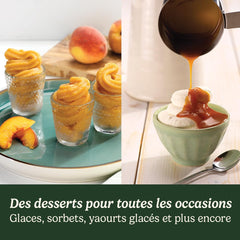 Cuisinart Sorbetière | machine à crème glacée, yaourt glacé, gelato, sorbet, sans produits laitiers | Distributeur de garniture | facile à utiliser | 1.42L fait 6 portions | Prêt en 20mins | ICE48U