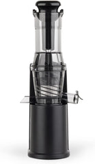H.Koenig GSX12 Vertical Juice Extractor Stainless Steel Black, Fruit and Vegetable Juice, BPA Free, 82 mm Wide Mouth, Soft Pressure, 1 Litre, 400 W
