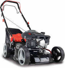 Scheppach Tondeuse à Gazon Thermique MS150-42 | Autotractée - 3,7 CV | Largeur de Coupe 42cm | Raccord Rapide de Nettoyage | Panier 45L | Hauteur - 7 Niveaux | Lame supp. + Huile Incluse