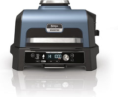 Ninja Woodfire Barbecue électrique et fumoir Pro XL avec thermomètre, barbecue et Air fryer d'extérieur 4-en-1 avec système Smart Cook et granulés Woodfire, portatif, gris/noir, OG850EU