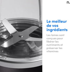 Nutribullet Pro 1200, Blender électrique, Broyeur, Smoothie Blender, Blender multifonctions, puissance 1200w, verres 700ml et 900ml, noir, NB120MB