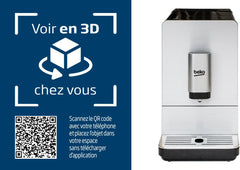 BEKO, Machine à café, expresso automatique, 1350 W / 19 bars, Capacité café : 125 g, Capacité eau : 1,4L, Système autonettoyant, 5 niveaux de broyage, Arrêt automatique, Façade Inox Brossé