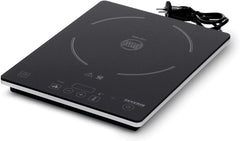 SEVERIN Mini-Four à chaleur tournante 42 L avec pierre à pizza et tournebroche, Four posable 1 800 W design élégant, électrique avec minuteur 120 min, Noir/Inox, TO 2058