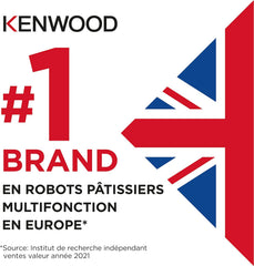 Kenwood Titanium Chef Patissier XL KWL90.034SI, Robot Patissier Balance Intégrée, Batteur K, Pétrin, Fouet, Batteur Souple, Deux Bols, Couvercle Anti-Projections, 1400W, Acier, Argent