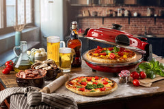 Ariete Pizza Oven 918, Pizza 4 Minutes, 5 Cooking Levels, Refractory Plate for Heating, Wooden Blades Included, Maximum Temperature 400°C, 1200W, White