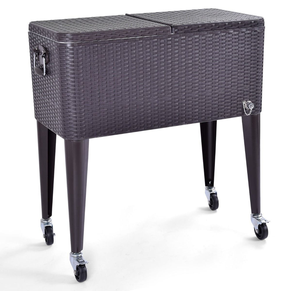 Glacire Roues Verrouillables 76L Dessert de Glace avec Dcapsuleur et Rceptacle Capsules en PP de haute alimentaire Garder au Frais 72h 83 x 48 x 87 CM -