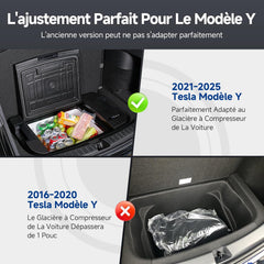 AAOBOSI 46 L Glaciere a Compression, Glaciere Electrique Double Zone, 12 V/24 V et 100-240 V Frigo Camping, -20 ℃ à 20 ℃, pour Voiture, Camion, Bateau, Camping-Car