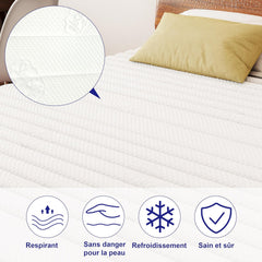 MOLPHIT Oeko-TEX Certified Mattress 90 x 190 cm, Thickness 25 cm, Independent Pocket Sprung Mattress, Adult and Children's Bed Mattress, Single Mattress, Perfect Support, Durable and Quiet
