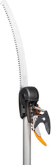Fiskars Coupe-Branches Multifonctions Télescopique, pour Bois vert et Rameaux, Revêtement antiadhésif, Lame en acier/manche en aluminium, longueur 2,4 - 4 m, noir/orange, UPX86, 1023624