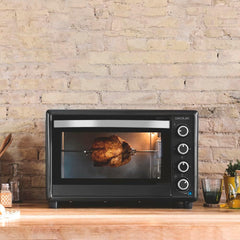 Cecotec Bake&Toast 4600 Black Gyro Countertop Oven, 46 L, 2000 W, 12 Combinable Heating Functions, Includes Rotating Spindle, Crumb Catcher Tray.
