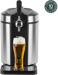 H.Koenig Tireuse à Bière compatible tous Fûts Universels Pressurisés de 5L Inox BW1778, Machine, Pompe, Pression domestique, Professionnelle, Universelle, Refroidissement intégré 4°C