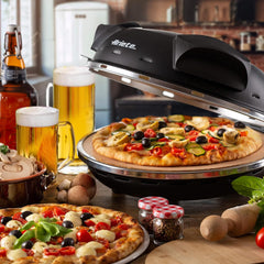 Ariete Pizza Oven 918, Pizza 4 Minutes, 5 Cooking Levels, Refractory Plate for Heating, Wooden Blades Included, Maximum Temperature 400°C, 1200W, White
