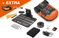 WORX LANDROID Vision WR206E.1, Robot Tondeuse sans Fil périphérique 600 m² Surf.Max 700 m², Installation en 30 Min, Caméra 4K + IA Adaptative, évite Tous Les Obstacles, Coupe des Bordures, Multizone