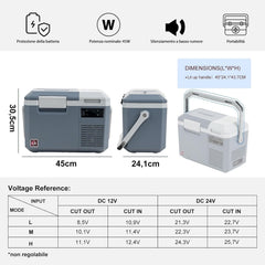 Alpicool LGMP8 8L Glaciere Portable Réfrigérateur Voiture Camping Congélateur 12/24V Mini Frigo pour Maison, Bureau ou Pique-Nique en Plein Air/ -20 à 20℃(Batterie Non Incluse)