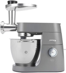 Kenwood Titanium Chef Patissier XL KWL90.034SI, Robot Patissier Balance Intégrée, Batteur K, Pétrin, Fouet, Batteur Souple, Deux Bols, Couvercle Anti-Projections, 1400W, Acier, Argent