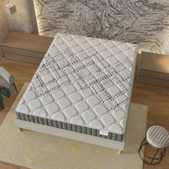 November- Matelas Eliha 120x190cm- Technologie Hybrid: Ressorts ensachés + Mousse HDensité-Épaisseur 20cm- Soutien Tonique & indépendance de Couchage- Label SANITIZED(Anti bactérien/acarien)