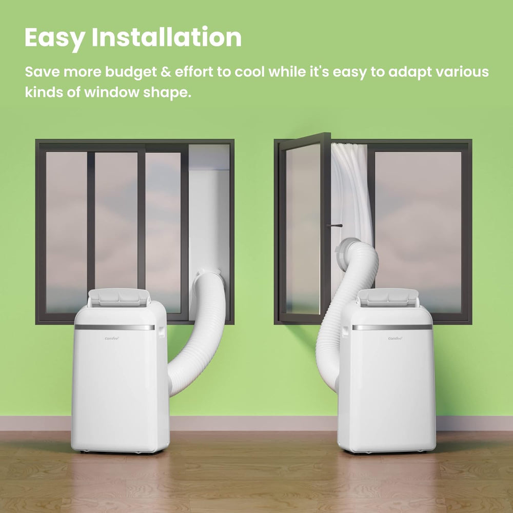 COMFEE' Climatiseur Mobile 9000 BTU/h 2,6kW, 3-EN-1 Refroidisseur Déshumidificateur Ventilateur, Fonction Follow me, Minuterie, Mode nuit, Pour salon et maison de 33㎡/88m³, MPPH-09CRN7, R290
