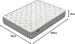 NOVEMBER - Orionis Mattress 120 x 190 cm - Hybrid Technology: HDensity Foam + Memory Foam - Thickness 22 cm - Toning & Wrap Support - Sanitized Label (Anti-Bacterial/Dust Mite)
