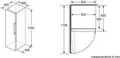 Bosch KSV33VLEP-Série 4 Réfrigérateur pose-libre - 324 litres - 176 x 60 cm - Inox