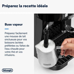 De'Longhi Magnifica S ECAM11.112.B, Automatic Coffee Machine / Espresso Bean to Cup with Milk Nozzle, with 4 One-Touch Recipes, Soft-Touch Control Panel, 1450 W, Black