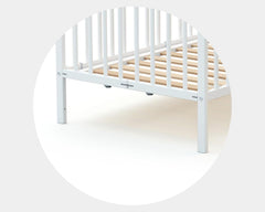 WEBABY - Lit bébé pliant 60x120cm Blanc | Bois massif | Dès la naissance |Confort de sommeil | Sommier à lattes | Compact | Transportable | Pliable |Gain de place | Lit de voyage