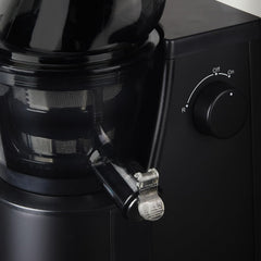 H.Koenig GSX12 Vertical Juice Extractor Stainless Steel Black, Fruit and Vegetable Juice, BPA Free, 82 mm Wide Mouth, Soft Pressure, 1 Litre, 400 W