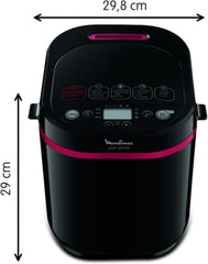Moulinex OW220830 Bread Maker with 17 Programmes Plastic Black/Purple 31 x 29 x 29 cm