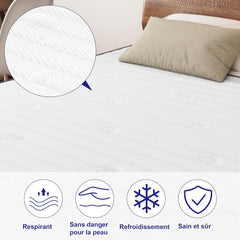 MOLPHIT Oeko-TEX Certified Mattress 90 x 190 cm, Thickness 25 cm, Independent Pocket Sprung Mattress, Adult and Children's Bed Mattress, Single Mattress, Perfect Support, Durable and Quiet