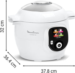Moulinex Cookeo Mini Smart High Pressure Multicooker, 3L, 2 People, 150 Built-in Recipes, Unattended Cooking, Step-by-Step Guide, Compact, Moulinex App CE880410