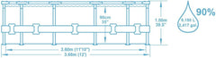 Bestway Power Steel Deluxe Piscine tubulaire ronde avec cadre en acier solide Kit complet Aspect rotin 366 x 100 cm, Marron