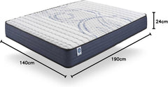 NATURALEX - Matelas PerfectSleep 180x200 - Épais 30 cm - Soutien Mousse à mémoire de Forme - Accueil Blue Latex - Confort Ferme - Respirant - 7 Zones - Réversible - Haute Densité - Fabriqué en Europe