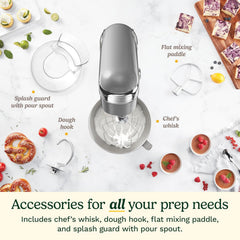 Cuisinart SMD-50BC Precision Pro Mélangeur numérique sur pied de 5,5 litres, métal, doublure argentée