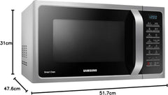 Samsung MC28H5015CS Micro-ondes Combiné, SmartOven, 900 W, Grill 1500 W, 28 L, 51,7 x 31 x 47,6 cm, Argent