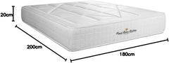Royal Palace Bedding Windsor Pocket Spring Mattress + Memory Foam Maxi Thickness 140 x 190 cm | Thickness: 26 cm | Comfort: Balanced