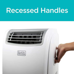 BLACK DECKER 14 000 BTU Climatiseur portable avec chaleur et télécommande, blanc