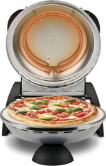 G3 Ferrari G10006 Pizza Express Delizia, 1200 W Pizza Oven, Adjustable Thermostat up to 400°C, Cooks Tasty Pizza in 5 Minutes, Double Resistance, Recipe Book and Spatulas Included - Black