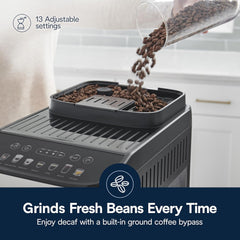 De'Longhi Magnifica Evo Automatic Espresso & Coffee Machine with Manual Milk Frother, Built-in Grinder & Auto-Clean Function - For Latte, Cappuccino, Americano, Iced Coffee, ECAM29043SB